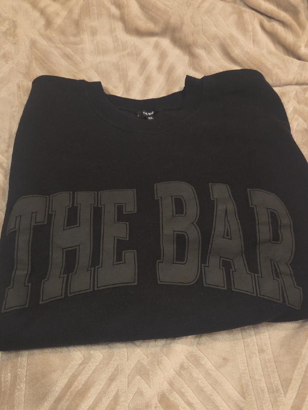 The Bar Black Oversized Logo Sweatshirt